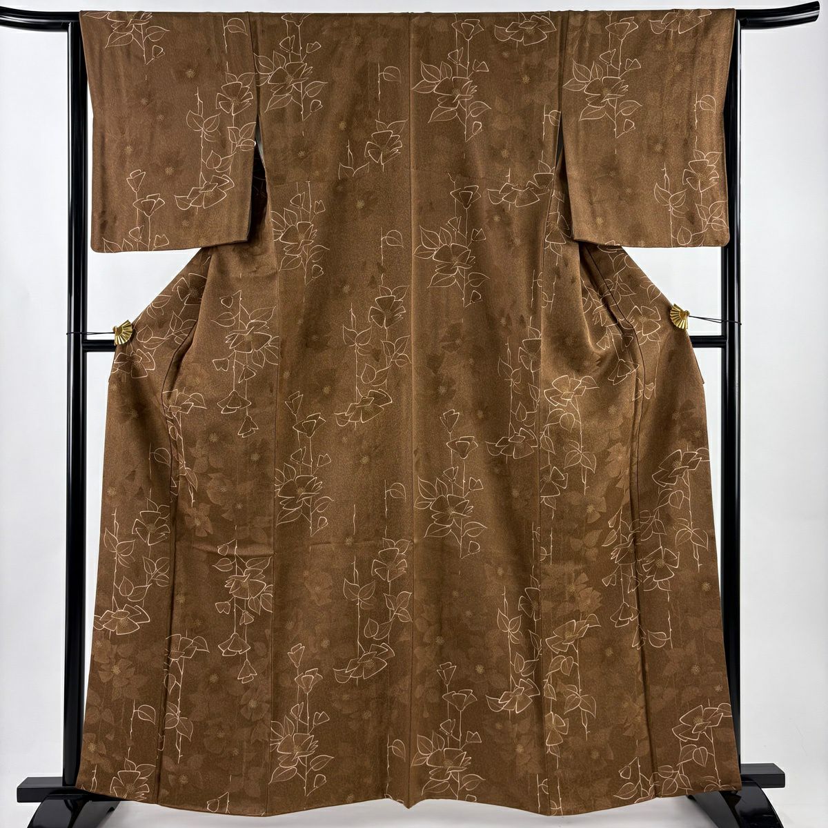 江戸小紋 身丈156.5cm 裄丈63cm S 袷 鮫 小豆色 正絹 秀品|中古・古着 江戸小紋 身丈156.5cm 裄丈63cm S 袷 鮫 小豆色 正絹 秀品|中古・古着