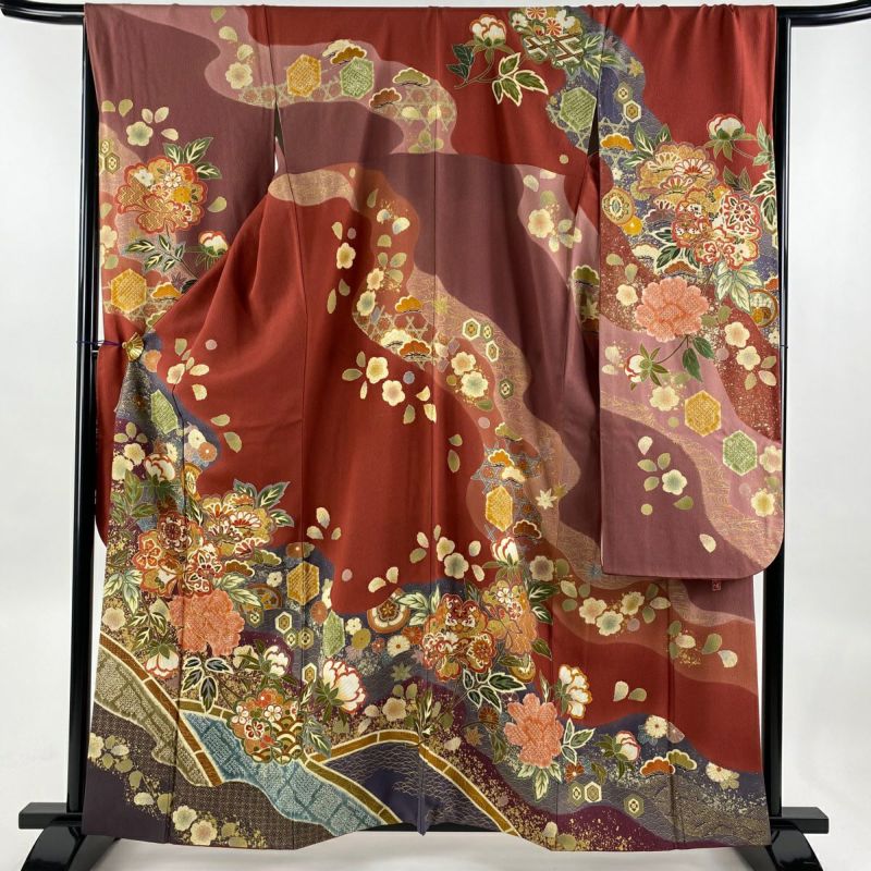 振袖 身丈174.5cm 裄丈67.5cm 正絹 逸品 【中古】（訪問着 身丈155.5cm 
