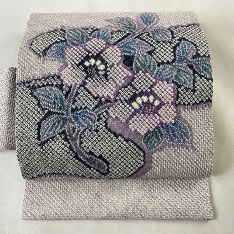 名古屋帯 美品 逸品 薄紫 正絹｜中古・古着・リサイクル着物通販