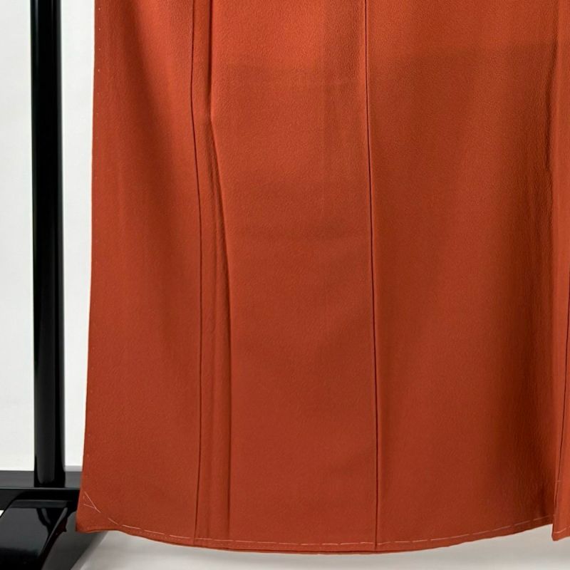 色無地 身丈162.5cm 裄丈66cm M 袷 花井幸子 やまと 落款あり 縮緬 赤