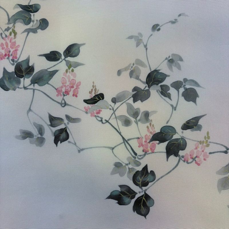 508mn62▲抽象柄 幾何学 紫系 開き名古屋帯▲美品 帯専門店おびや【公式店】