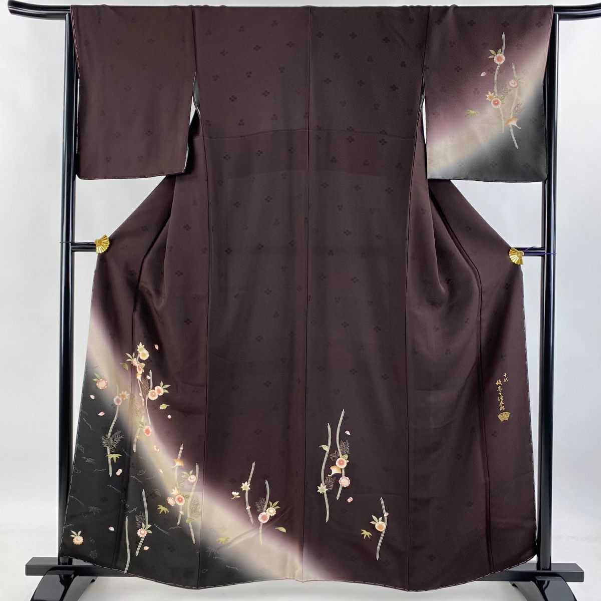 美品】 付下げ 身丈156cm 裄丈63cm S 袷 坂東三津五郎 やまと 落款あり