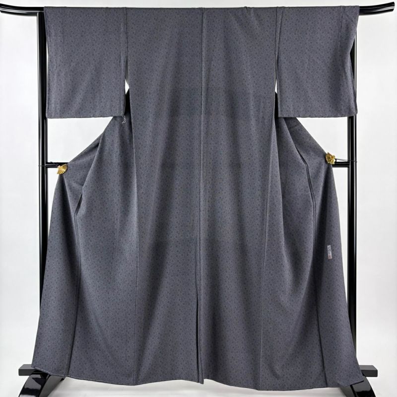 美品】 江戸小紋 身丈163cm 裄丈66.5cm M 袷 人間国宝 中村勇二郎 落款