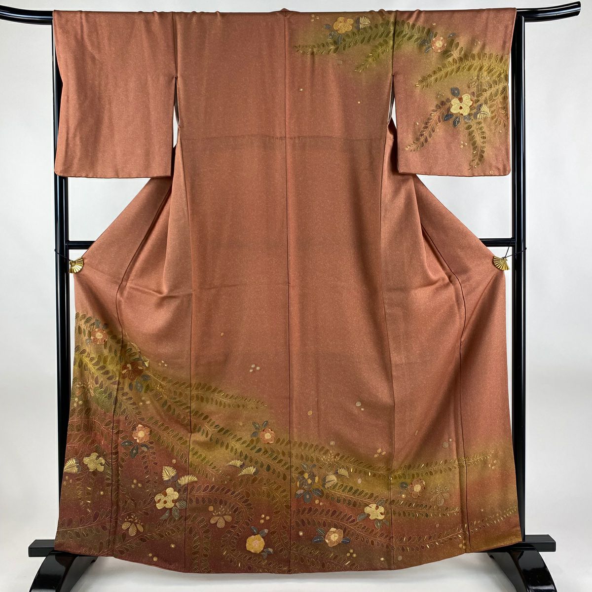 訪問着 身丈163.5cm 裄丈65cm M 袷 吉乃一廉 落款あり 辻が花 訪問着 身丈163.5cm 裄丈65cm M 袷 吉乃一廉 落款あり 辻が花
