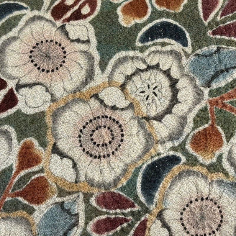 ［3954］名古屋帯 美品 作家物 絞り 辻ヶ花 九寸 正絹 着物 3954］名古屋帯 美品 作家物 絞り 辻ヶ花 九寸 正絹 着物