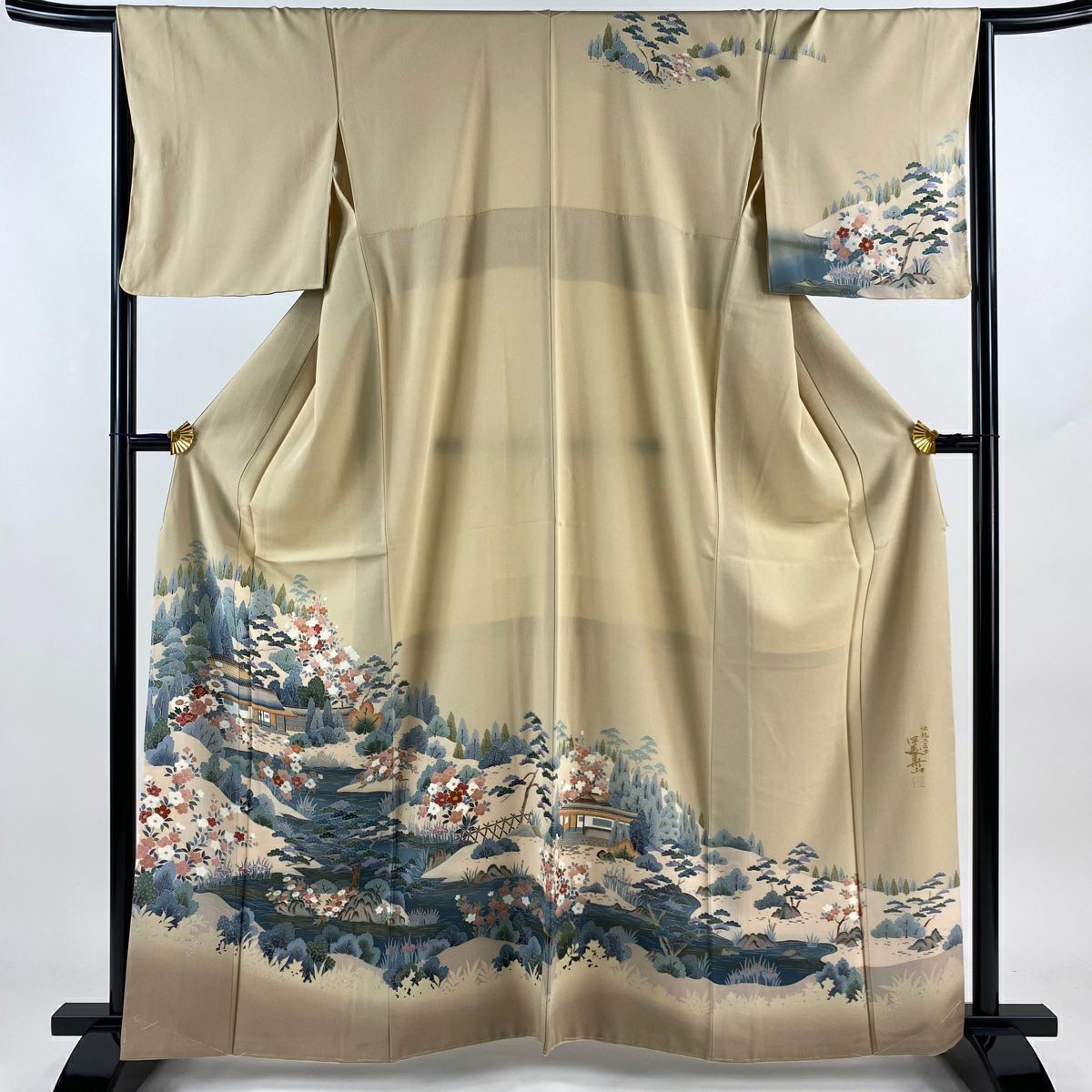 袋帯 煌びやか織出し 美しい加工 正絹 AO-3820