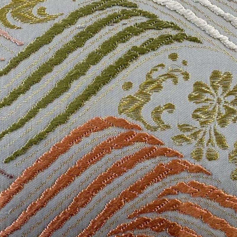 袋帯 名品 波 桜 唐織 金糸 灰色 六通 正絹｜中古・古着・リサイクル