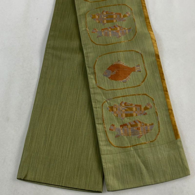 半幅帯 美品 秀品 縞 草花 山吹茶色 正絹 【中古】 - メルカリ