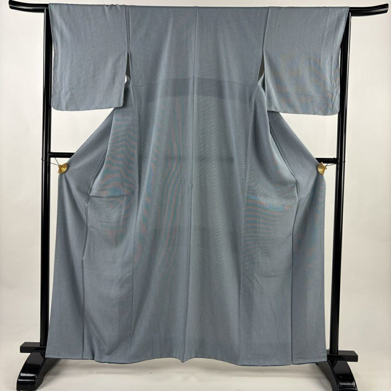 江戸小紋 身丈163cm 裄丈65cm M 袷 万筋 水色 正絹 秀品｜中古・古着