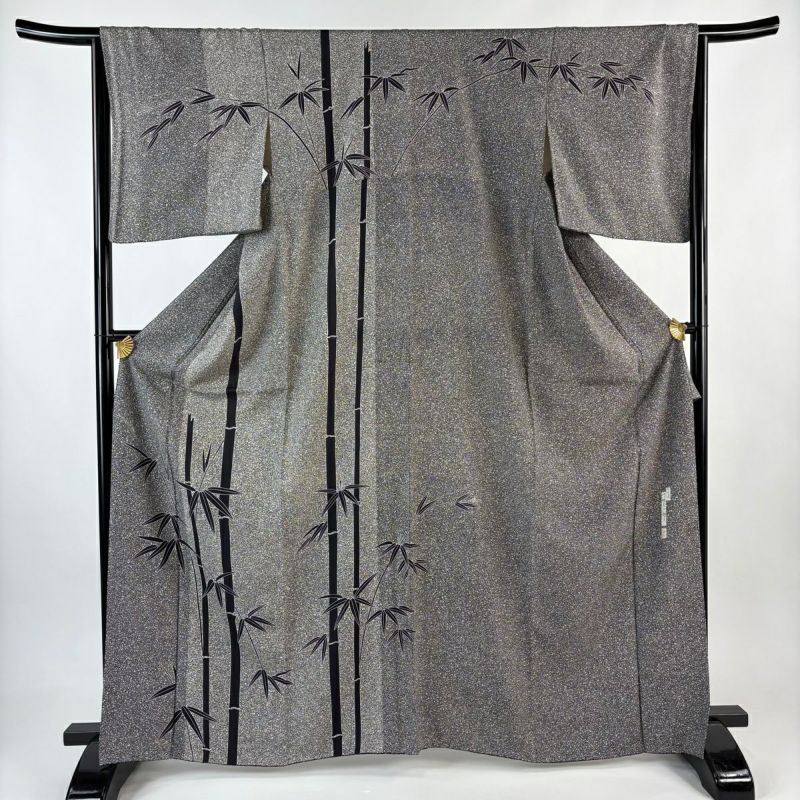 美品】 訪問着 身丈164.5cm 裄丈66.5cm M 袷 川村久太郎 落款あり 竹