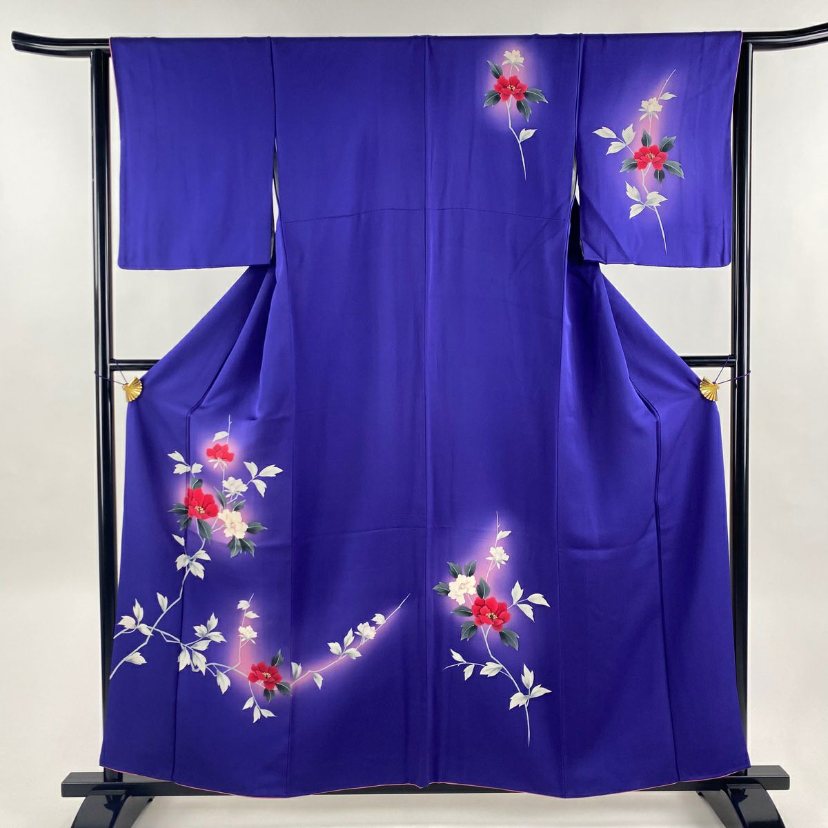 訪問着 身丈156.5cm 裄丈63cm S 袷 落款あり 辻が花 ぼかし 紫 訪問着 身丈156.5cm 裄丈63cm S 袷 落款あり 辻が花 ぼかし 紫