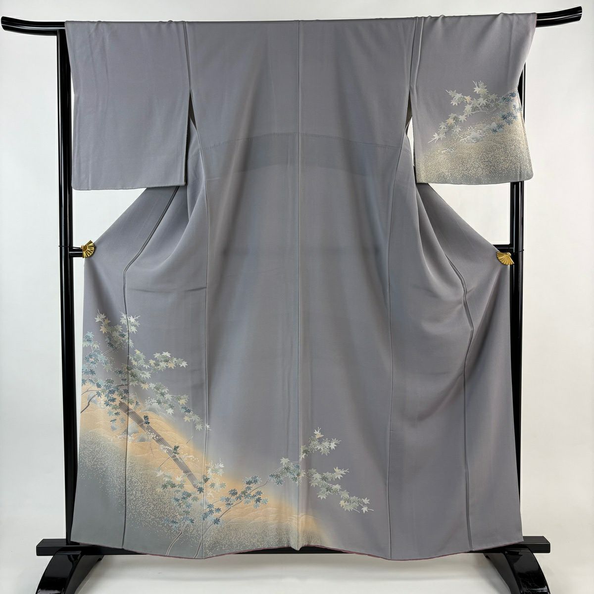 ★専用★紬 真綿紬 絞り 花文 紫系 バチ衿 身丈155cm 裄丈66cm 紬 真綿紬 絞り 花文 紫系 バチ衿 身丈155cm 裄丈66cm お洒落