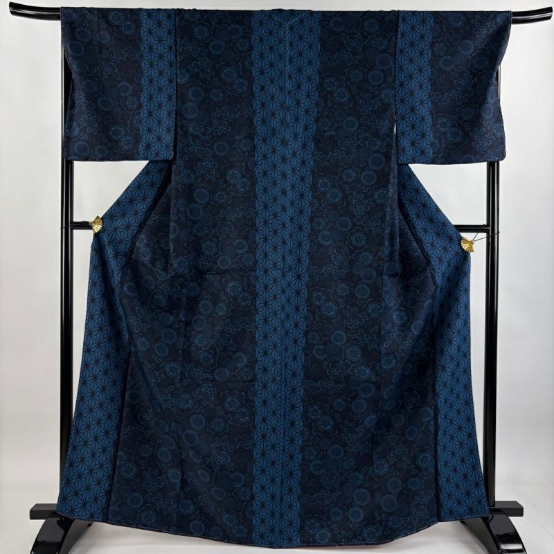 ヤ*フ様 未使用近い　美品　袷　化繊　江戸小紋　フルセット　身丈166 裄丈68 未使用近い 美品 袷 化繊 江戸小紋 フルセット 身丈166 裄丈68