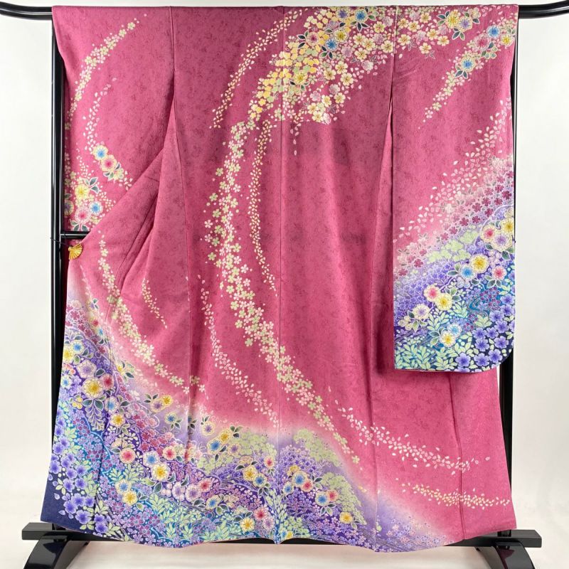 美品【輪奈ビロード】さが美誂製 正絹 袷 訪問着s256 | 着物 夢美月