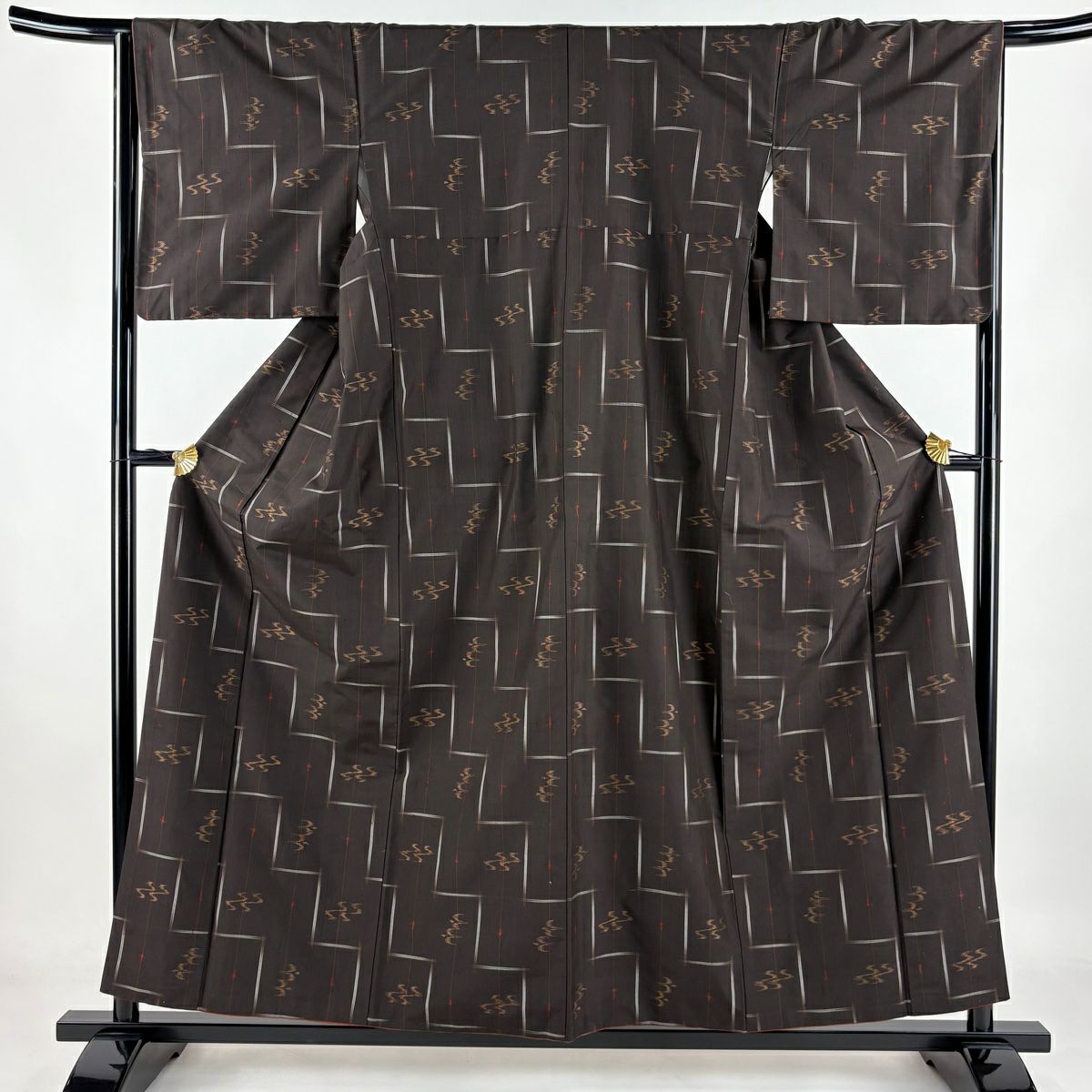 ④最高級品　赤城紬　付下げ　単衣　証紙有り　新品　極美品 ④最高級品 赤城紬 付下げ 単衣 証紙有り 新品 極美品