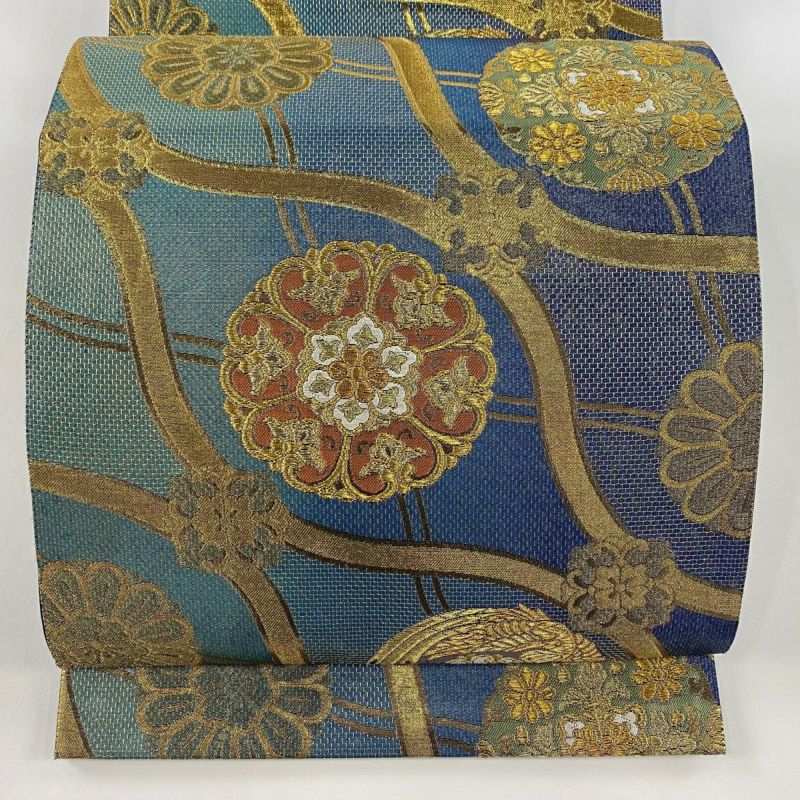 袋帯　美品 楽天市場】【Prices down4】礼装 袋帯「黒色 七宝華芳文」未