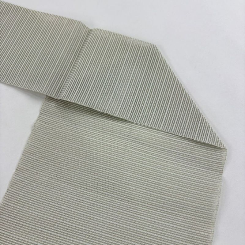 名古屋帯 秀品 八寸名古屋帯 松葉仕立て 夏帯 絽 トンネル仕立て 草花