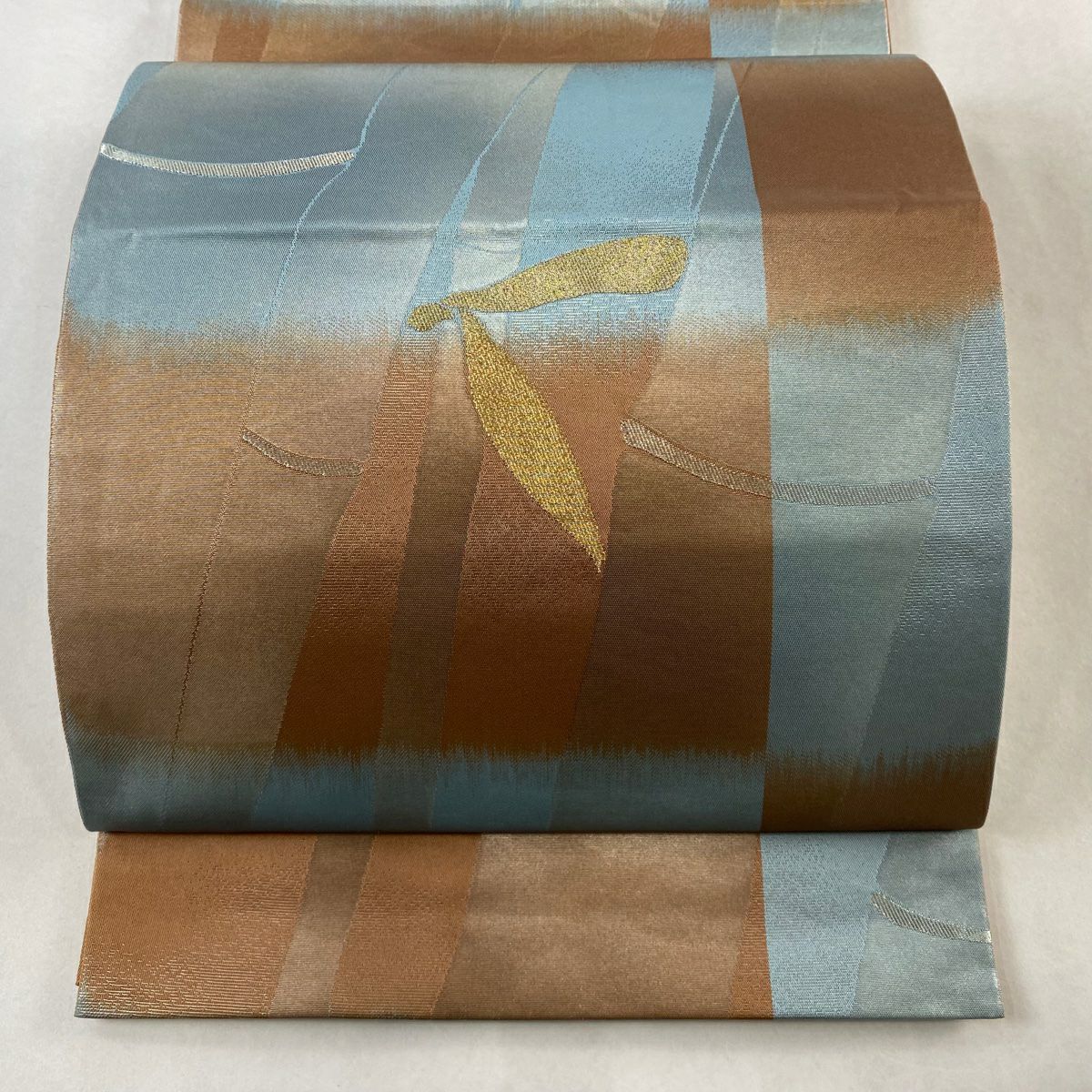 袋帯 美品 逸品 縞 薄茶色 全通 正絹|中古・古着・リサイクル 袋帯 美品 逸品 縞 薄茶色 全通 正絹|中古・古着・リサイクル