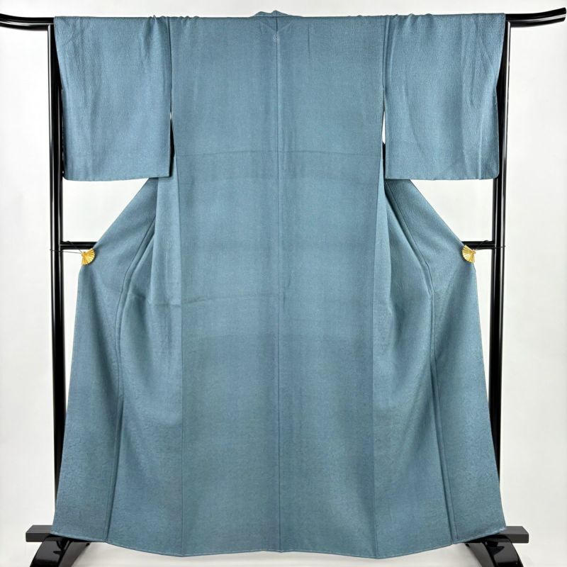 美品】 江戸小紋 身丈161cm 裄丈65.5cm M 袷 やまと 落款あり 鮫 地紋