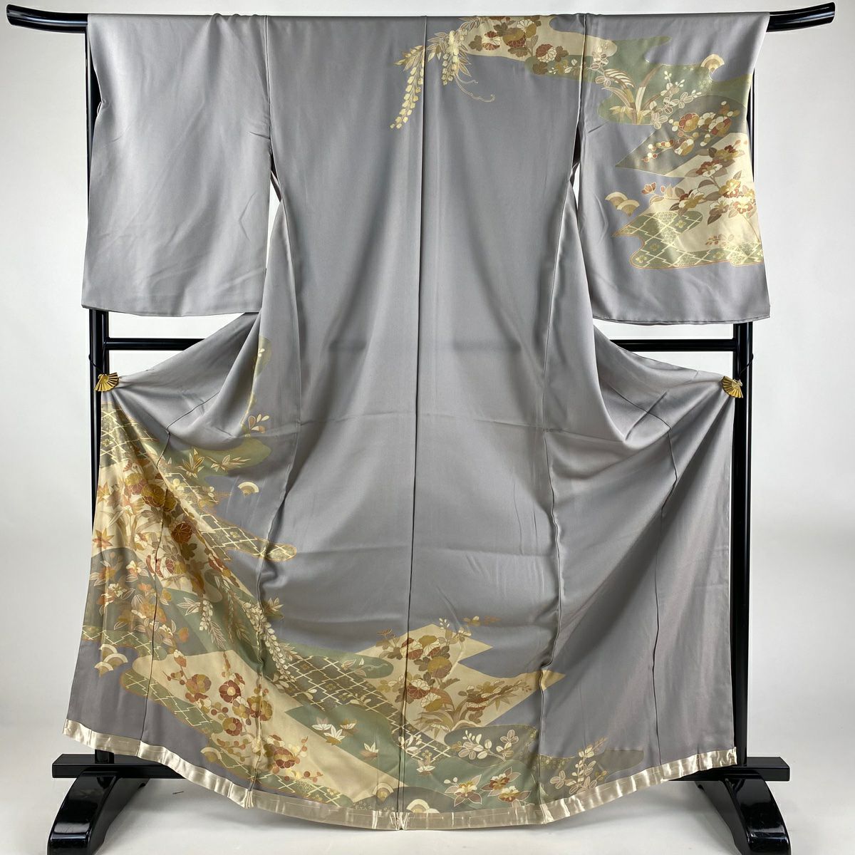 訪問着 身丈178.5cm 裄丈70cm 未仕立て 仮絵羽 胡蝶蘭 花びら 訪問着 身丈178.5cm 裄丈70cm 未仕立て 仮絵羽 胡蝶蘭 花びら