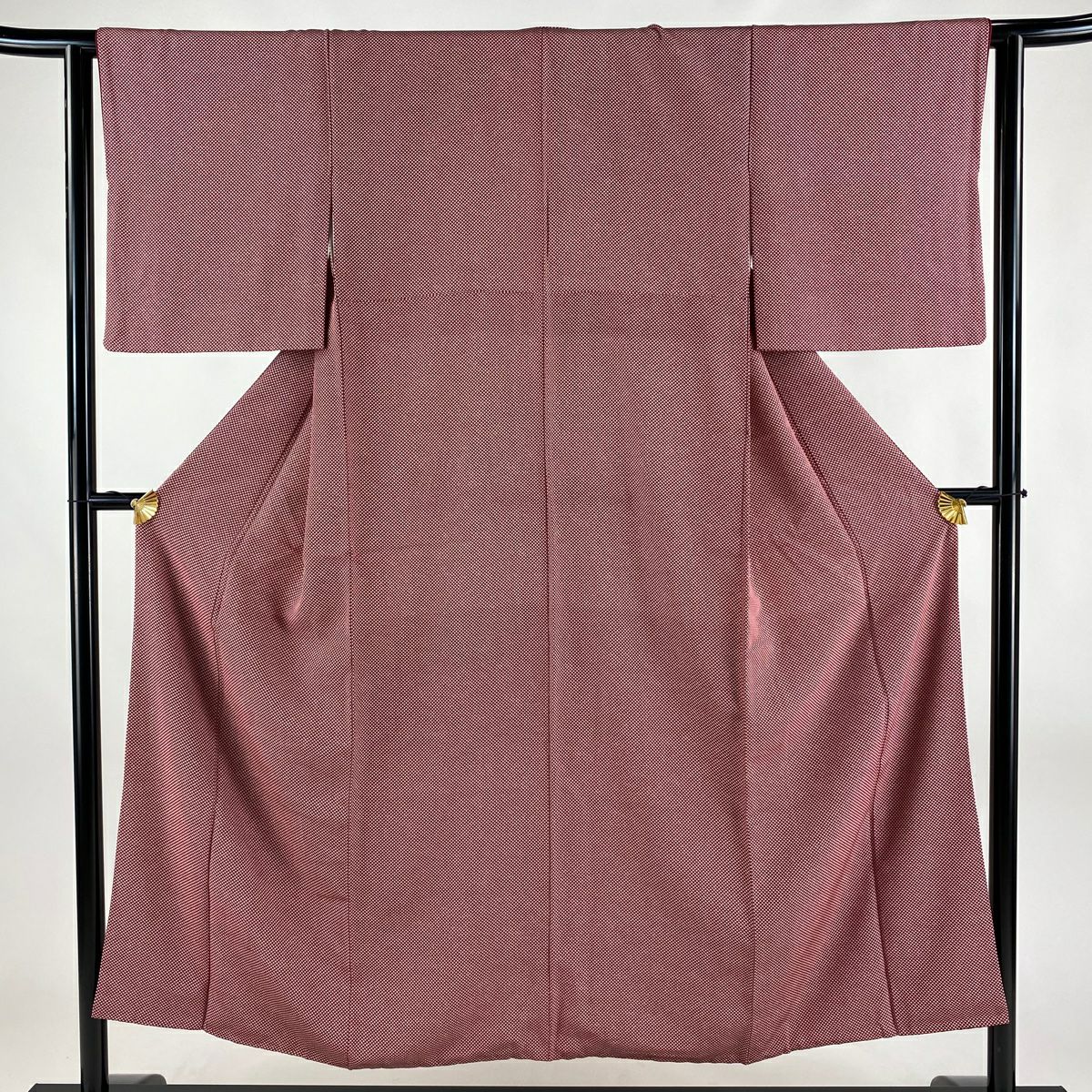 正絹 長襦袢 グレー  × ブラック 疋田柄 未使用品 正絹 長襦袢 グレー × ブラック 疋田柄 未使用品