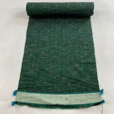 反物 秀品 紬 縞 緑 正絹|中古・古着・リサイクル着物通販