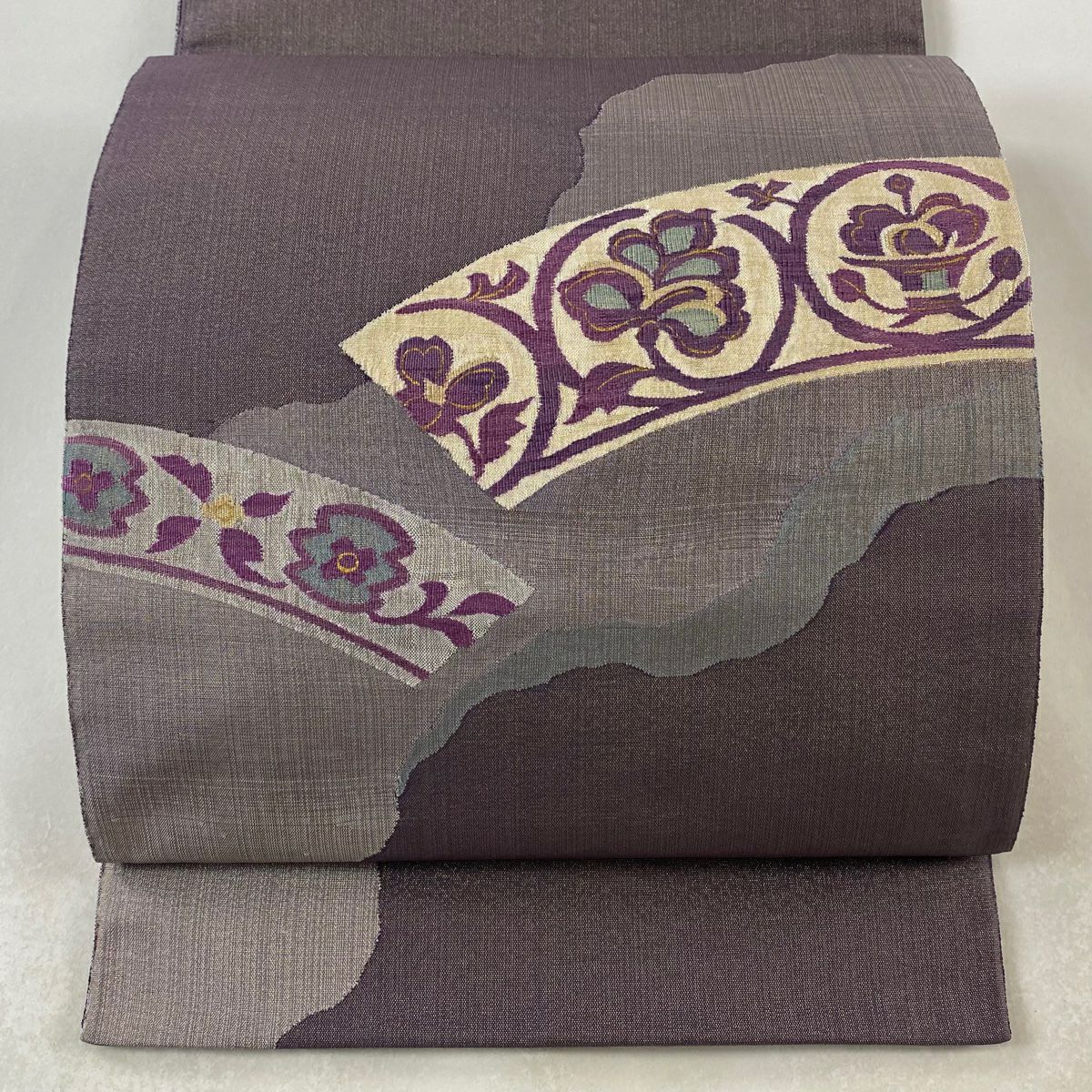 専用】◼︎C1206◼︎オーダー品 高級袋帯 正絹 花唐草 ラメ糸 紫｜楽天