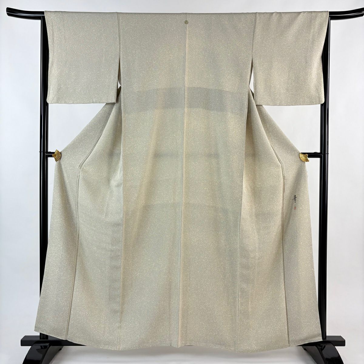 ★専用★小紋 付け下げ 斉藤三才 緋色 三才鳥 金彩加工 身丈153cm 袷 ☆専用☆小紋 付け下げ 斉藤三才 緋色 三才鳥 金彩加工 身丈153cm 袷