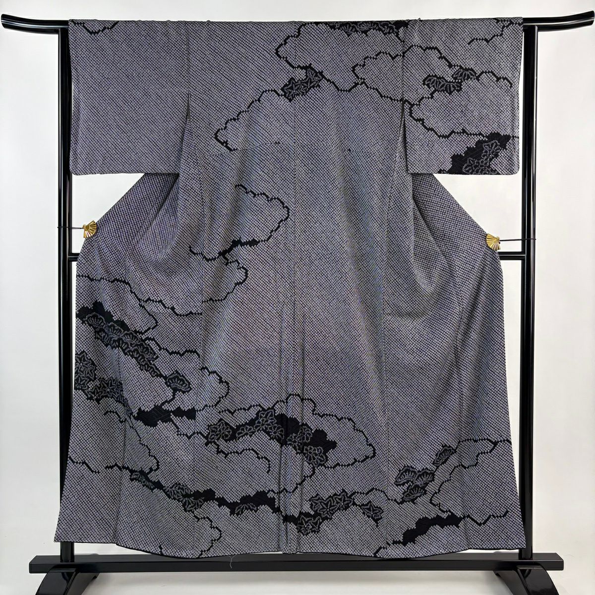 袋帯 名品 若松 有職文様 箔 金銀糸 黒 六通 正絹 ｜中古・古着