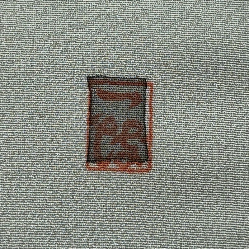 名古屋帯 美品 名品 落款あり 幾何学模様 薄緑 正絹｜中古・古着