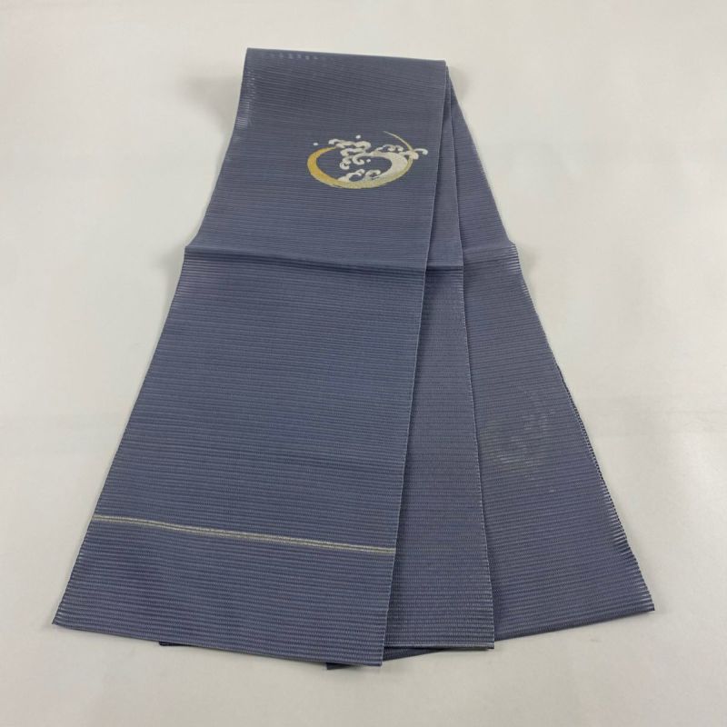 正絹 フォーマル 絽綴夏帯 名古屋帯 波頭 パールトーン加工済 Kisste 夏帯 名古屋帯 夏 夏名古屋帯 正絹 新品 九寸名古屋帯