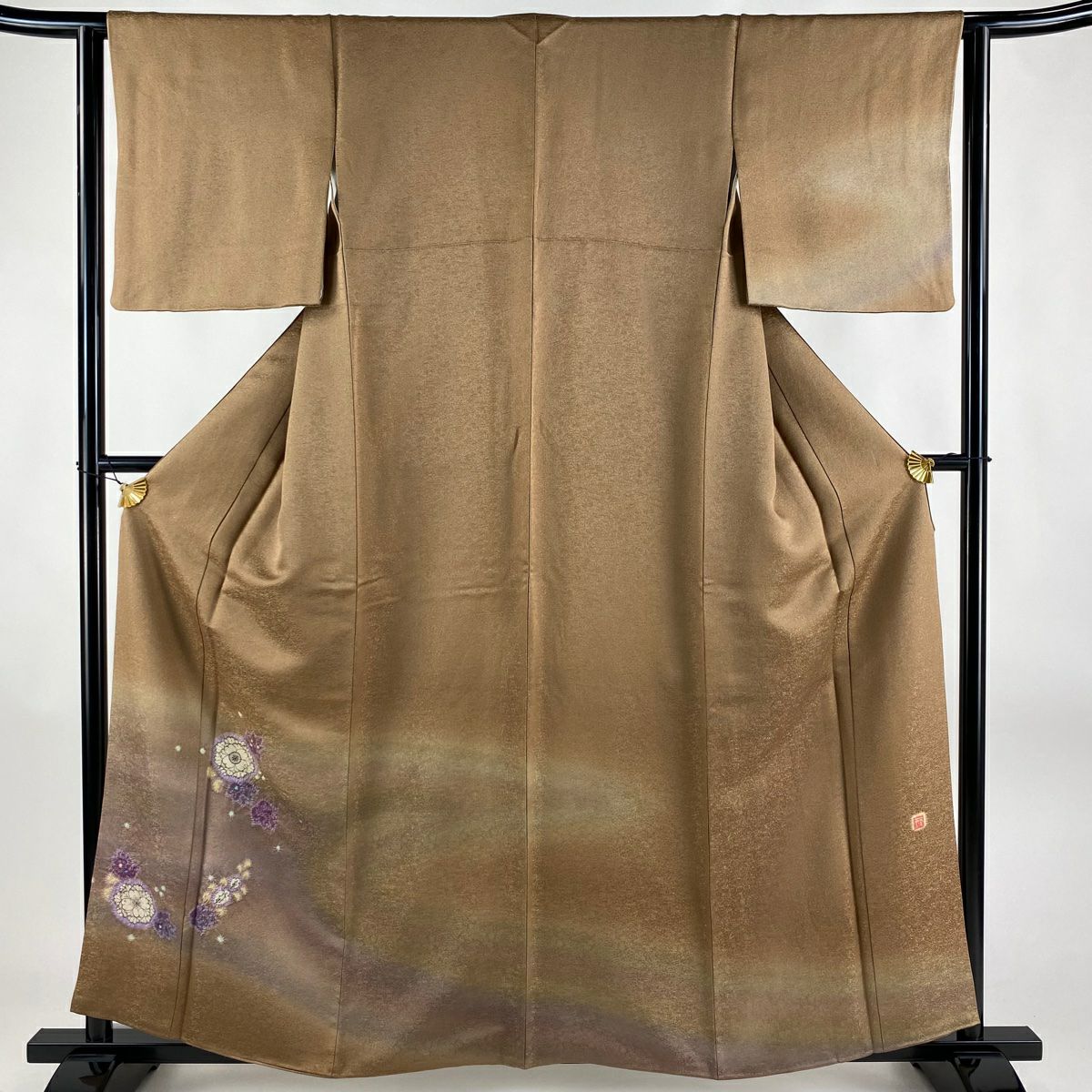 袋帯 美品 逸品 落款あり 龍村光翔 関西仕立て 共箱付き 縞蒔絵 袋帯 美品 逸品 落款あり 龍村光翔 関西仕立て 共箱付き 縞蒔絵
