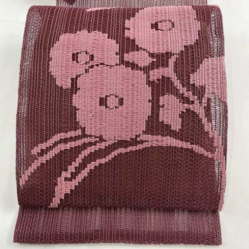 名古屋帯 美品 秀品 夏帯 八寸名古屋帯 松葉仕立て トンネル仕立て