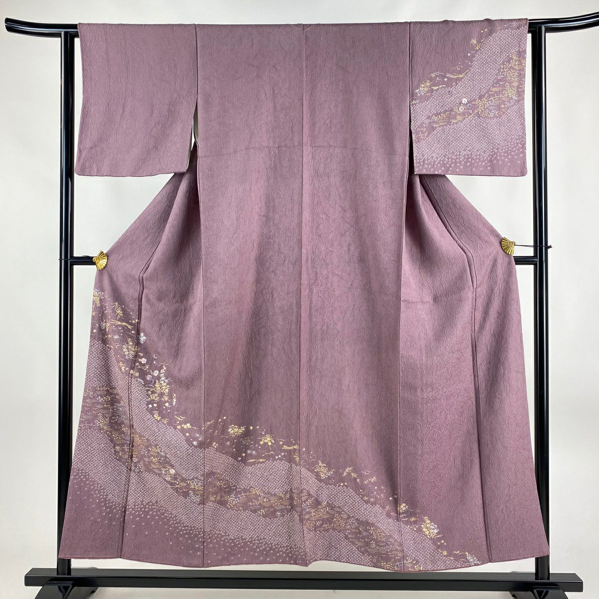 東京ますいわ屋　着物　絞り　身丈160cm 16 東京ますいわ屋謹製 総絞り 夏着物 正絹 絽“淡く印象を打つ