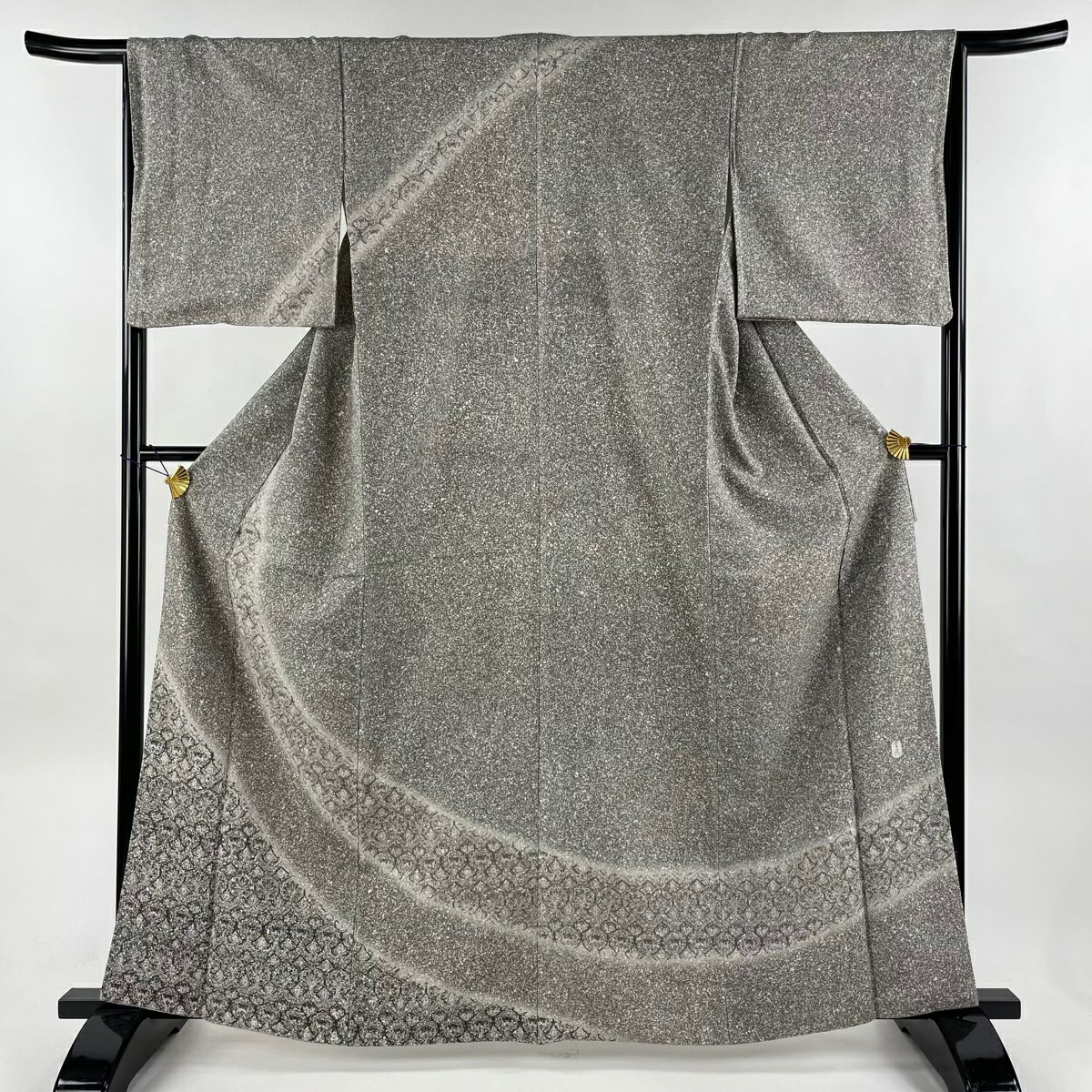 訪問着 身丈156.5cm 裄丈63cm S 袷 落款あり 辻が花 ぼかし 紫 訪問着 身丈156.5cm 裄丈63cm S 袷 落款あり 辻が花 ぼかし 紫