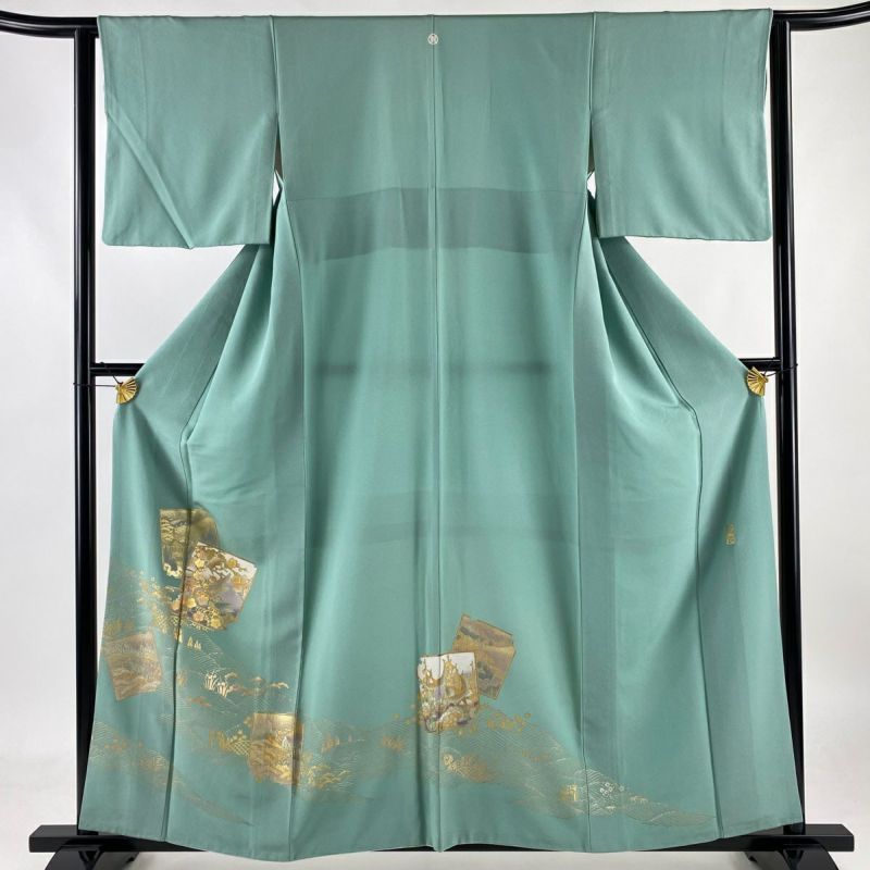 色留袖 身丈158.5cm 裄丈62cm S 袷 和田光正 落款あり 破れ色紙