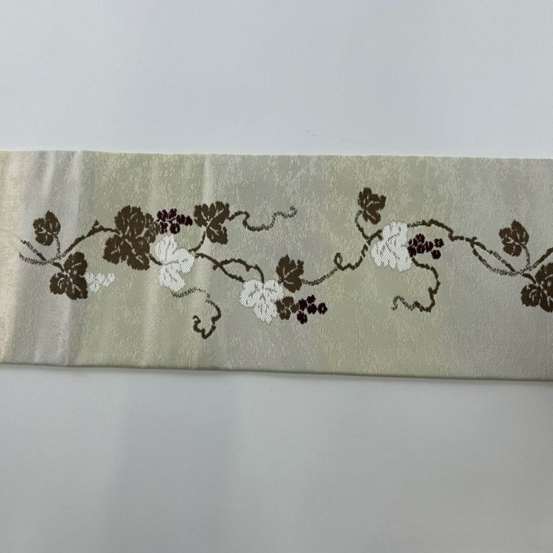 名古屋帯 美品 秀品 葡萄 灰緑 正絹｜中古・古着・リサイクル