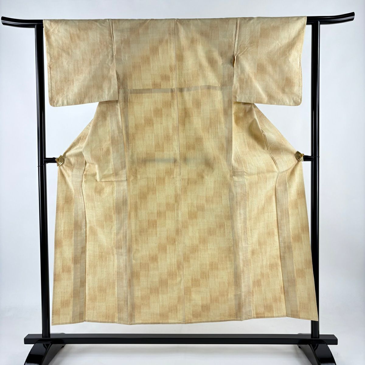 美品 琉球紬 紬 単衣 濃紺 身丈160cm 裄丈65cm 正絹 お洒落