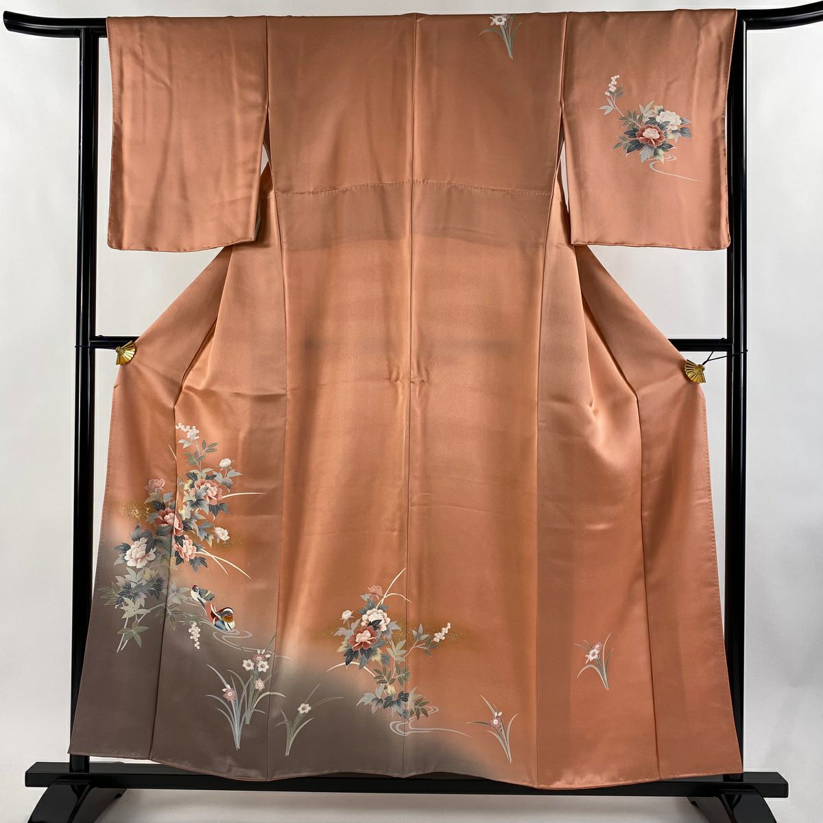 美品】 振袖 身丈170cm 裄丈68cm L 袷 牡丹 鳳凰 金銀彩 ぼかし