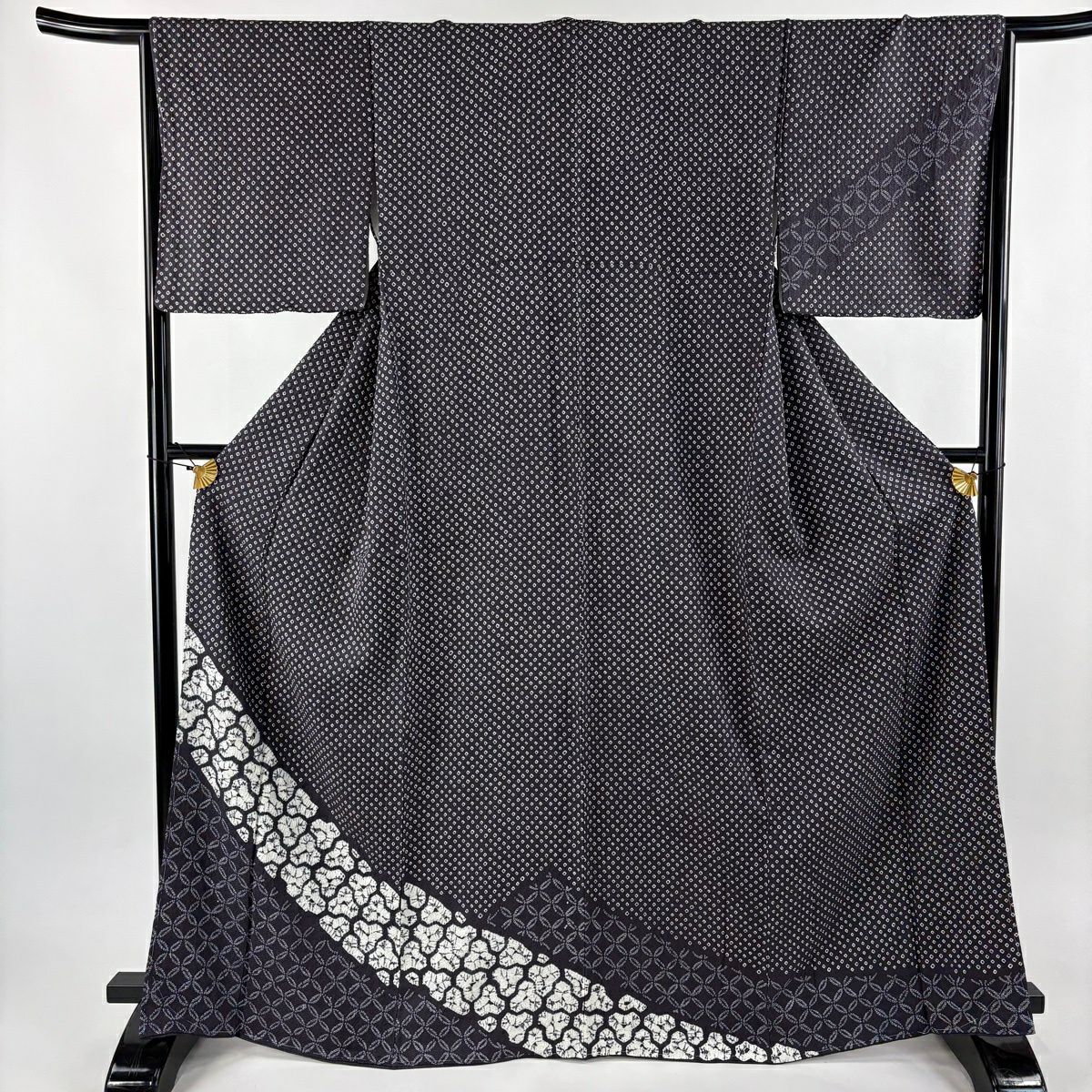 美品】 付下げ 身丈158cm 裄丈65cm M 袷 桜 シルエット 金糸 ぼかし