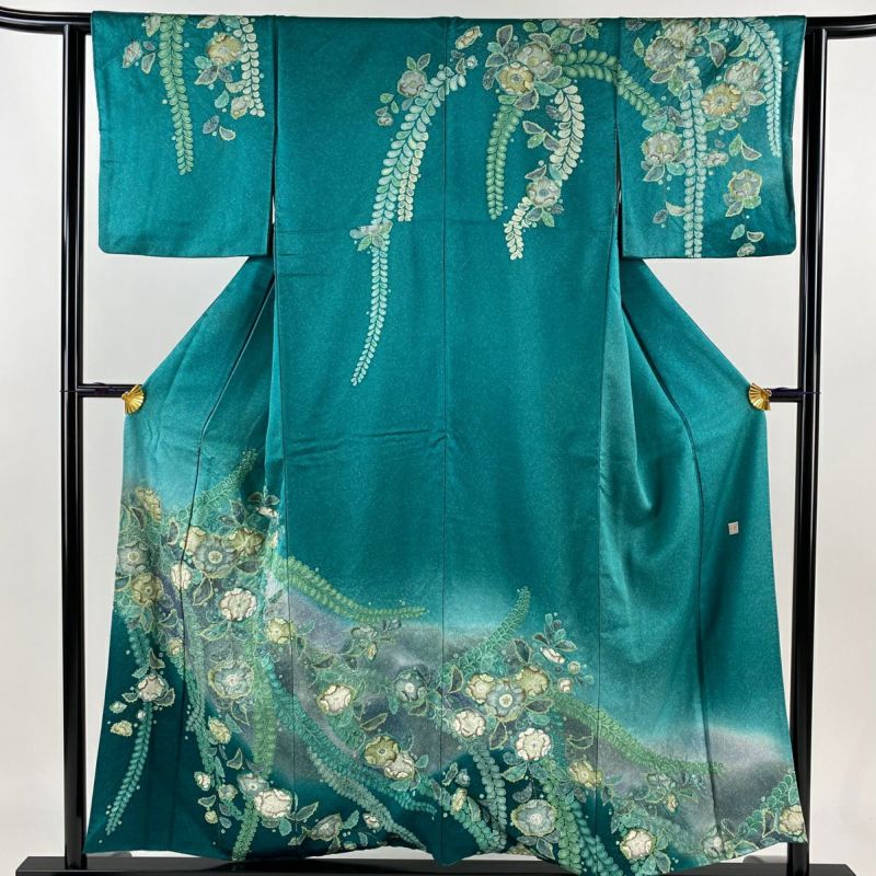 【SALE】 落款あり 袷 S 裄丈63cm 身丈155cm 訪問着 辻が花 ぼかし 金彩 着物・浴衣