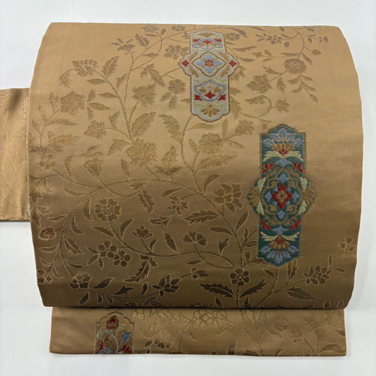 No.607　名古屋帯　箔　仕立済　正絹　着物　新品未使用 No.607名古屋帯箔仕立済正絹着物新品未使用（厳選仕立上がり商品