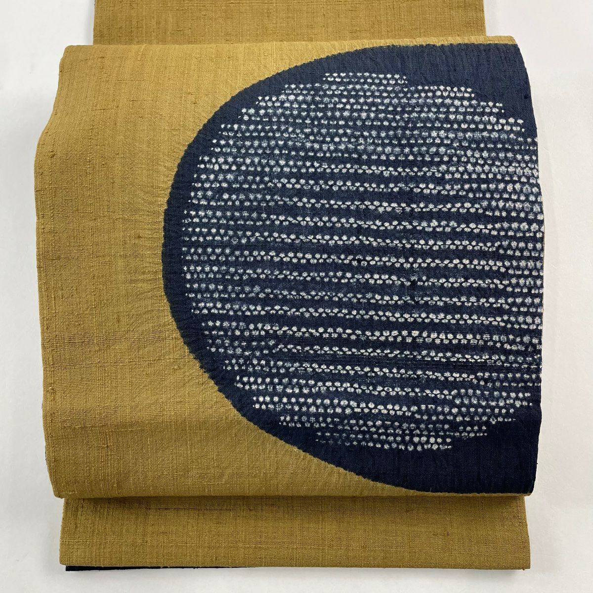 袋帯 美品 秀品 夏帯 市松模様 幾何学模様 ぼかし 紫 全通 正絹