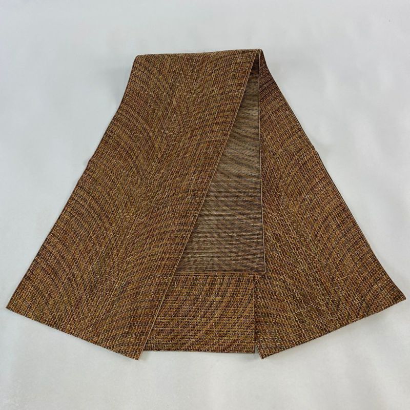 名古屋帯 美品 秀品 証紙あり 八寸名古屋帯 松葉仕立て 幾何学
