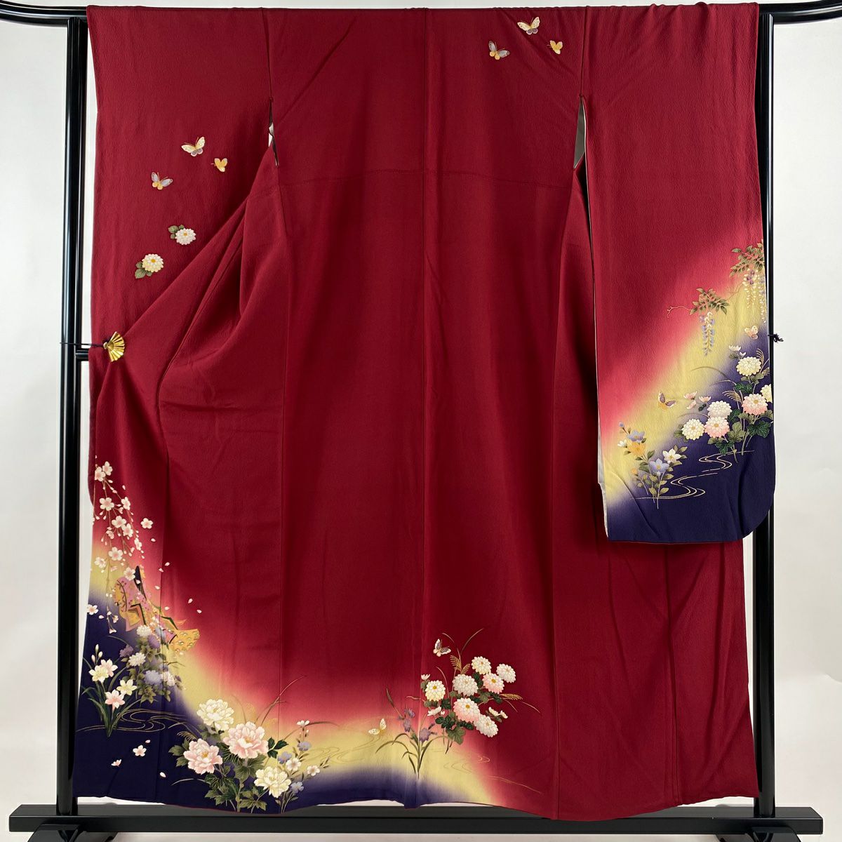 袋帯 名品 夏帯 紗 えんじ色 六通 正絹｜中古・古着・リサイクル