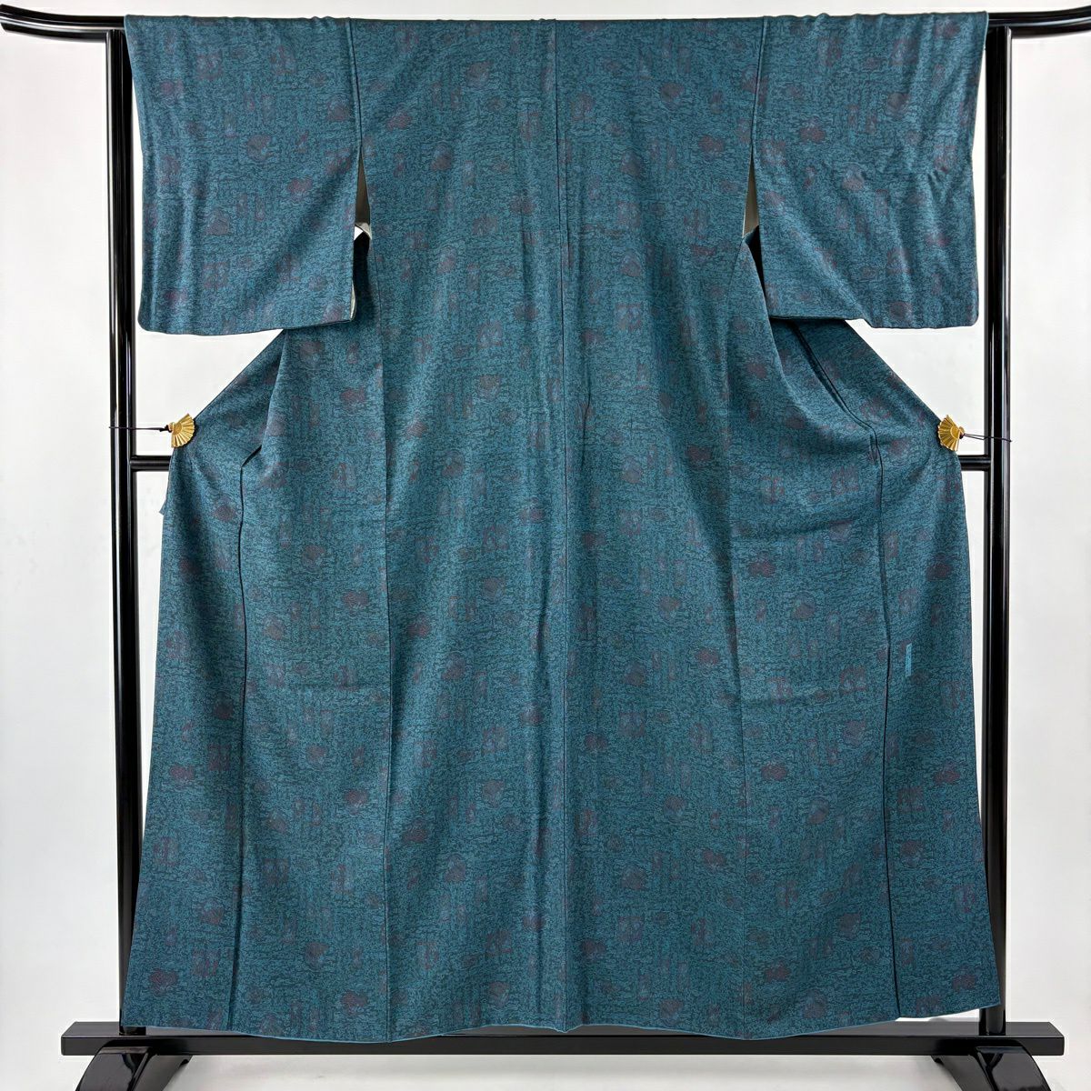美品】 江戸小紋 身丈157cm 裄丈65.5cm M 袷 人間国宝 中村勇二郎 落款