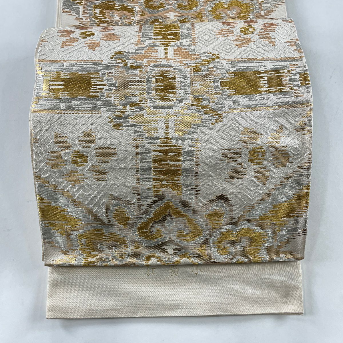 在庫一掃】 袋帯 美品 秀品 華文 芝 唐織 金銀糸 灰紫 六通 正絹 在庫一掃】 袋帯 美品 秀品 華文 芝 唐織 金銀糸 灰紫 六通 正絹