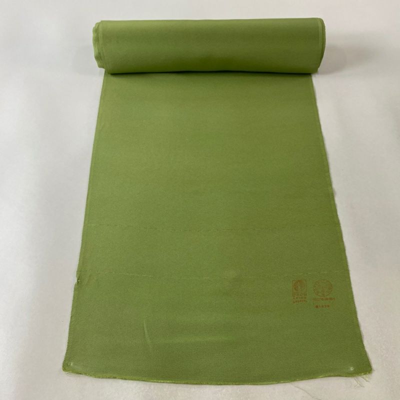 反物 秀品 色無地 抹茶色 正絹｜中古・古着・リサイクル着物通販