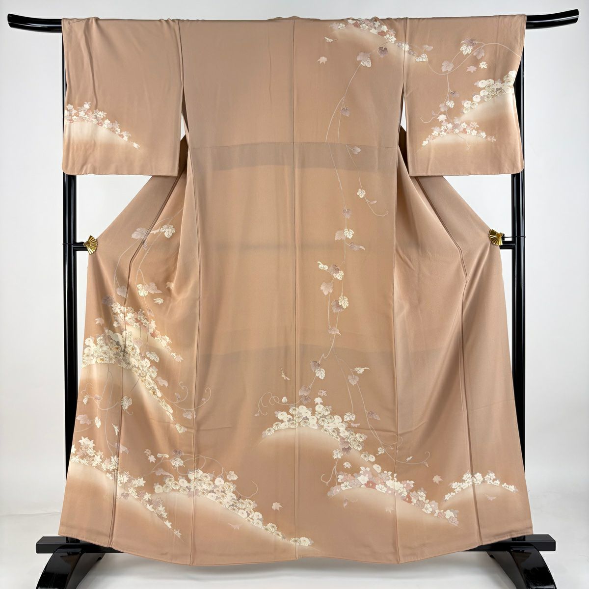 訪問着 身丈158.5cm 裄丈65.5cm M 袷 吾妻徳穂 落款あり 橘 桜