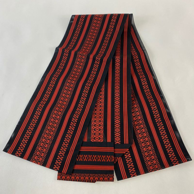 名古屋帯 美品 優品 夏帯 紗 八寸名古屋帯 松葉仕立て 献上柄 縞
